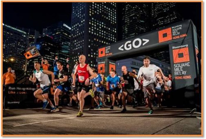 ‘Bloomberg Square Mile Relay Race’ makes debut in India