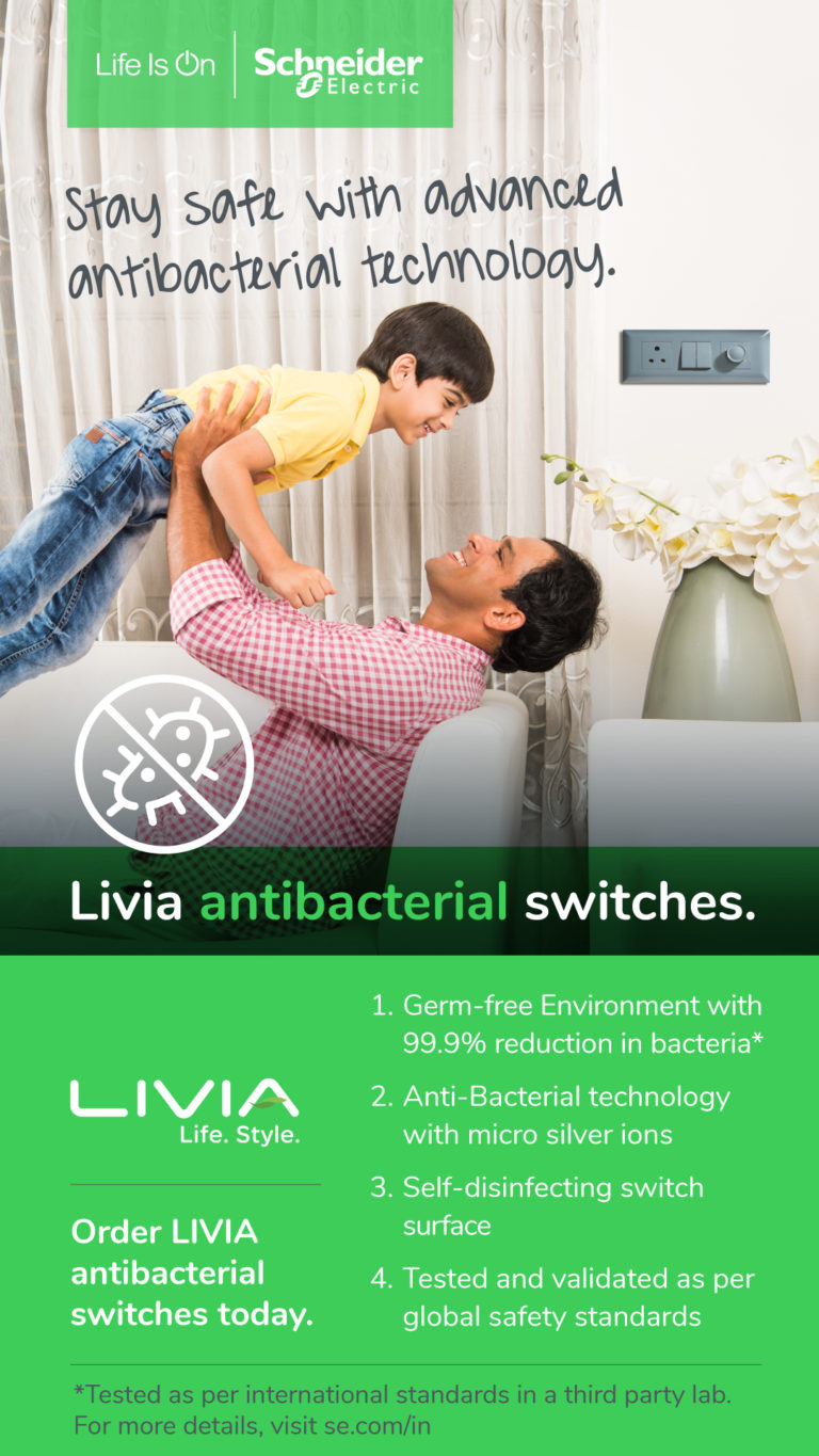 Schneider Electric launches Made-In-India Anti-Bacterial and Self-Disinfecting Switches and Sockets